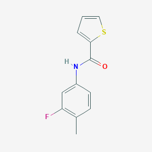 molecular formula C12H10FNOS B324366 N-(3-fluoro-4-methylphenyl)thiophene-2-carboxamide 
