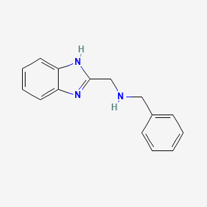 molecular formula C15H15N3 B3243664 N-((1H-Benzo[d]imidazol-2-yl)methyl)-1-phenylmethanamine CAS No. 158672-24-3