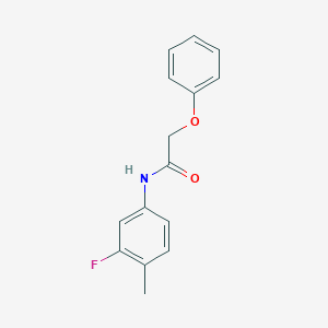 molecular formula C15H14FNO2 B324367 N-(3-fluoro-4-methylphenyl)-2-phenoxyacetamide 