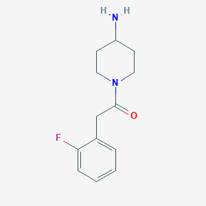 molecular formula C13H17FN2O B3243673 1-(4-Aminopiperidin-1-yl)-2-(2-fluorophenyl)ethanone CAS No. 1587063-75-9