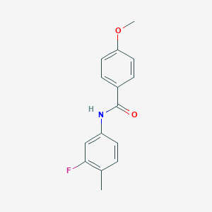molecular formula C15H14FNO2 B324368 N-(3-fluoro-4-methylphenyl)-4-methoxybenzamide 