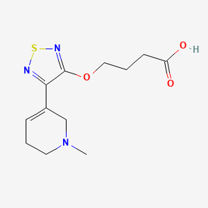 molecular formula C12H17N3O3S B3243715 4-[[4-(1-Methyl-3,6-dihydro-2H-pyridin-5-yl)-1,2,5-thiadiazol-3-yl]oxy]butanoic acid CAS No. 159058-46-5