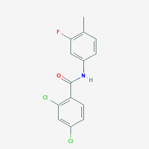 molecular formula C14H10Cl2FNO B324372 2,4-dichloro-N-(3-fluoro-4-methylphenyl)benzamide 