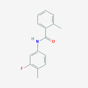 molecular formula C15H14FNO B324374 N-(3-fluoro-4-methylphenyl)-2-methylbenzamide 