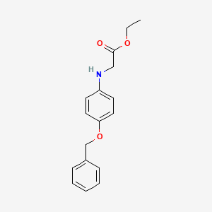 molecular formula C17H19NO3 B3243749 Ethyl 2-(4-phenylmethoxyanilino)acetate CAS No. 15917-88-1