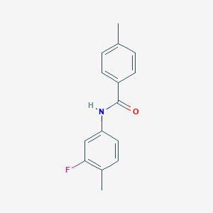 molecular formula C15H14FNO B324375 N-(3-fluoro-4-methylphenyl)-4-methylbenzamide 