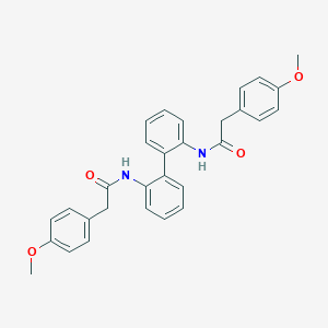 molecular formula C30H28N2O4 B324376 2-(4-methoxyphenyl)-N-(2'-{[(4-methoxyphenyl)acetyl]amino}[1,1'-biphenyl]-2-yl)acetamide 