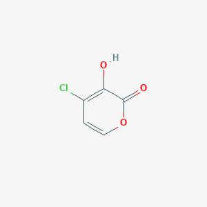 molecular formula C5H3ClO3 B3243778 4-Chloro-3-hydroxy-2H-pyran-2-one CAS No. 159395-50-3