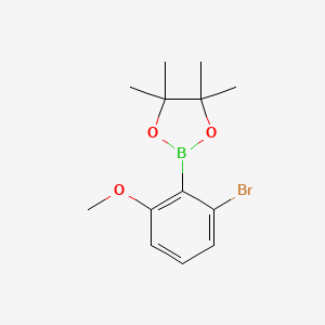 molecular formula C13H18BBrO3 B3243800 2-(2-Bromo-6-methoxyphenyl)-4,4,5,5-tetramethyl-1,3,2-dioxaborolane CAS No. 1595078-07-1