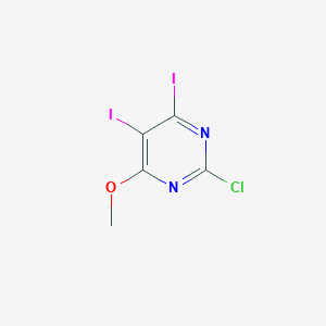 molecular formula C5H3ClI2N2O B3243808 2-Chloro-4,5-diiodo-6-methoxypyrimidine CAS No. 159585-09-8