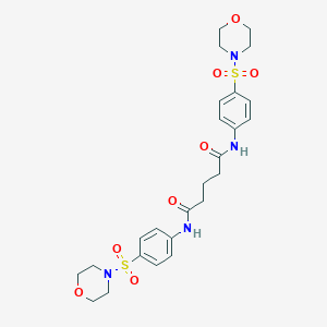 molecular formula C25H32N4O8S2 B324385 N,N'-bis[4-(morpholin-4-ylsulfonyl)phenyl]pentanediamide 