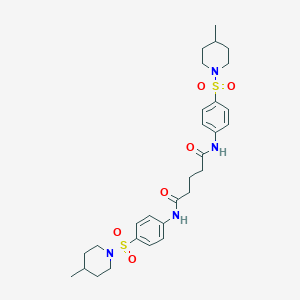 molecular formula C29H40N4O6S2 B324386 N,N'-bis{4-[(4-methylpiperidin-1-yl)sulfonyl]phenyl}pentanediamide 