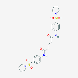 molecular formula C25H32N4O6S2 B324387 N,N'-bis[4-(pyrrolidin-1-ylsulfonyl)phenyl]pentanediamide 