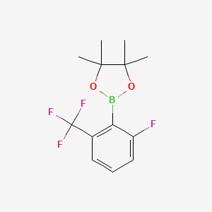 molecular formula C13H15BF4O2 B3243919 2-Fluoro-6-(trifluoromethyl)phenylboronic acid pinacol ester CAS No. 1599432-39-9