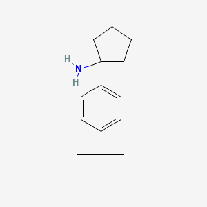 molecular formula C15H23N B3243928 1-(4-Tert-butylphenyl)cyclopentan-1-amine CAS No. 160001-94-5