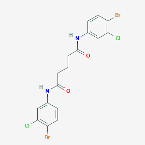 molecular formula C17H14Br2Cl2N2O2 B324394 N,N'-bis(4-bromo-3-chlorophenyl)pentanediamide 