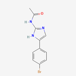 molecular formula C11H10BrN3O B3243942 N-[4-(4-Bromo-phenyl)-1H-imidazol-2-yl]-acetamide CAS No. 160041-66-7