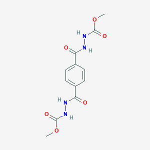 molecular formula C12H14N4O6 B324396 Methyl 2-(4-{[2-(methoxycarbonyl)hydrazino]carbonyl}benzoyl)hydrazinecarboxylate 