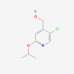 molecular formula C9H12ClNO2 B3243965 [5-氯-2-(丙-2-yloxy)吡啶-4-基]甲醇 CAS No. 1602043-24-2