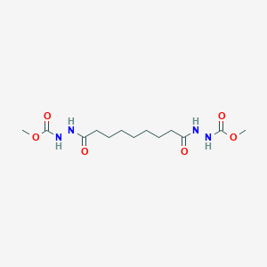 molecular formula C13H24N4O6 B324397 Methyl 2-{9-[2-(methoxycarbonyl)hydrazino]-9-oxononanoyl}hydrazinecarboxylate 