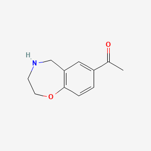 B3243976 1-(2,3,4,5-Tetrahydro-1,4-benzoxazepin-7-yl)ethanone CAS No. 160300-37-8