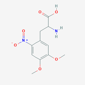 molecular formula C11H14N2O6 B3243985 4,5-Dimethoxy-2-nitro-DL-phenylalanine CAS No. 160342-61-0