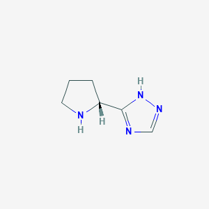 molecular formula C6H10N4 B3243986 (R)-5-(Pyrrolidin-2-yl)-1H-1,2,4-triazole CAS No. 1604327-67-4