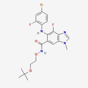 1H-Benzimidazole-6-carboxamide, 5-[(4-bromo-2-fluorophenyl)amino]-N-[2-(1,1-dimethylethoxy)ethoxy]-4-fluoro-1-methyl-