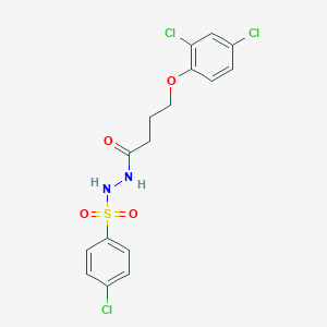 molecular formula C16H15Cl3N2O4S B324401 4-chloro-N'-[4-(2,4-dichlorophenoxy)butanoyl]benzenesulfonohydrazide 
