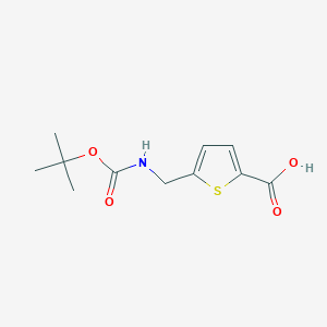 B3244039 5-(((tert-Butoxycarbonyl)amino)methyl)thiophene-2-carboxylic acid CAS No. 160938-97-6