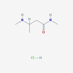 molecular formula C6H15ClN2O B3244056 N-Methyl-3-(methylamino)butanamide hydrochloride CAS No. 1609396-47-5