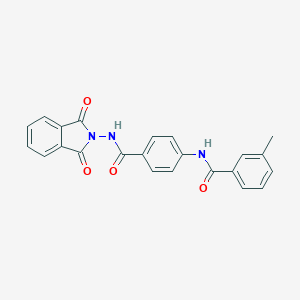 molecular formula C23H17N3O4 B324406 N-(4-{[(1,3-dioxo-1,3-dihydro-2H-isoindol-2-yl)amino]carbonyl}phenyl)-3-methylbenzamide 