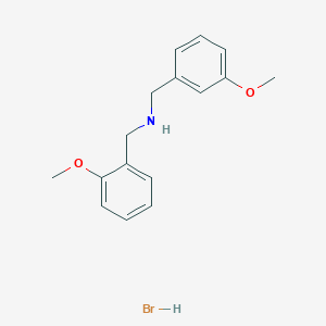 molecular formula C16H20BrNO2 B3244078 N-(3-methoxybenzyl)-1-(2-methoxyphenyl)methanamine hydrobromide CAS No. 1609399-91-8