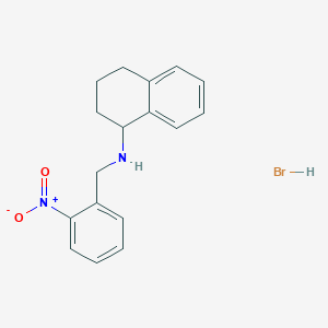 molecular formula C17H19BrN2O2 B3244081 氢溴酸 N-(2-硝基苄基)-1,2,3,4-四氢-1-萘胺 CAS No. 1609399-98-5