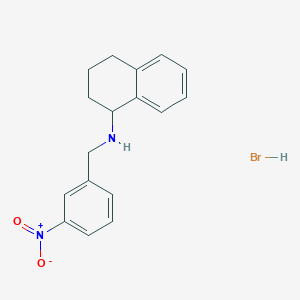 molecular formula C17H19BrN2O2 B3244108 N-(3-nitrobenzyl)-1,2,3,4-tetrahydro-1-naphthalenamine hydrobromide CAS No. 1609400-35-2