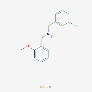 molecular formula C15H17BrClNO B3244127 (3-Chlorobenzyl)(2-methoxybenzyl)amine hydrobromide CAS No. 1609400-73-8