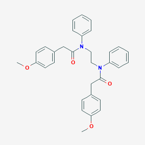 molecular formula C32H32N2O4 B324413 2-(4-methoxyphenyl)-N-(2-{[(4-methoxyphenyl)acetyl]anilino}ethyl)-N-phenylacetamide 