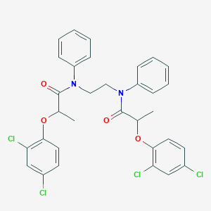 molecular formula C32H28Cl4N2O4 B324414 2-(2,4-dichlorophenoxy)-N-(2-{[2-(2,4-dichlorophenoxy)propanoyl]anilino}ethyl)-N-phenylpropanamide 