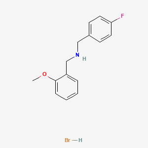 molecular formula C15H17BrFNO B3244142 (4-Fluorobenzyl)(2-methoxybenzyl)amine hydrobromide CAS No. 1609406-51-0