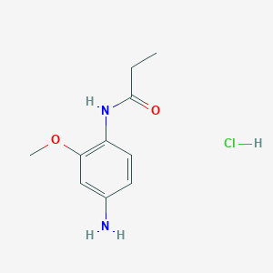 molecular formula C10H15ClN2O2 B3244171 N-(4-Amino-2-methoxyphenyl)propanamide hydrochloride CAS No. 1609407-27-3