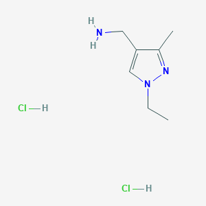 [(1-ethyl-3-methyl-1H-pyrazol-4-yl)methyl]amine dihydrochloride