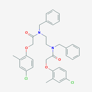 molecular formula C34H34Cl2N2O4 B324419 N-benzyl-N-(2-{benzyl[(4-chloro-2-methylphenoxy)acetyl]amino}ethyl)-2-(4-chloro-2-methylphenoxy)acetamide 