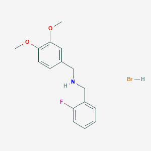 molecular formula C16H19BrFNO2 B3244194 (3,4-二甲氧基苄基)(2-氟苄基)胺氢溴酸盐 CAS No. 1609407-61-5