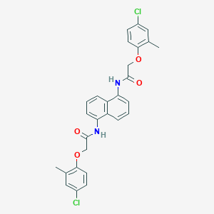 molecular formula C28H24Cl2N2O4 B324420 2-(4-chloro-2-methylphenoxy)-N-(5-{[(4-chloro-2-methylphenoxy)acetyl]amino}-1-naphthyl)acetamide 