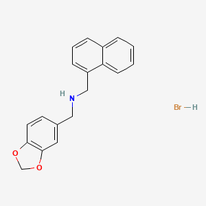 molecular formula C19H18BrNO2 B3244210 (1,3-苯并二氧杂环-5-基甲基)(1-萘基甲基)胺氢溴酸盐 CAS No. 1609408-99-2