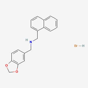 molecular formula C19H18BrNO2 B3244210 (1,3-Benzodioxol-5-ylmethyl)(1-naphthylmethyl)amine hydrobromide CAS No. 1609408-99-2