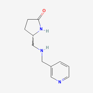 molecular formula C11H15N3O B3244220 (5S)-5-{[(pyridin-3-ylmethyl)amino]methyl}pyrrolidin-2-one CAS No. 1609430-36-5