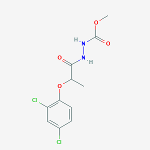 molecular formula C11H12Cl2N2O4 B324425 Methyl 2-[2-(2,4-dichlorophenoxy)propanoyl]hydrazinecarboxylate 