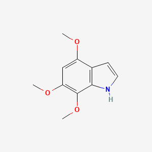 molecular formula C11H13NO3 B3244261 4,6,7-trimethoxy-1H-indole CAS No. 161156-02-1