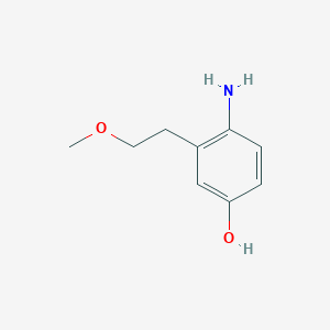 molecular formula C9H13NO2 B3244306 4-Amino-3-(2-methoxyethyl)phenol CAS No. 161368-65-6
